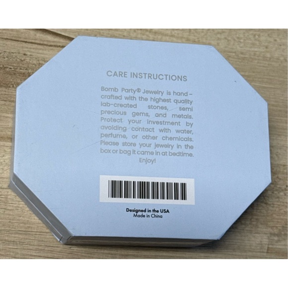 NWT Bomb Party Jewelry Rose Quartz Cubic Zirconia Pendant Necklace - Picture 10 of 10